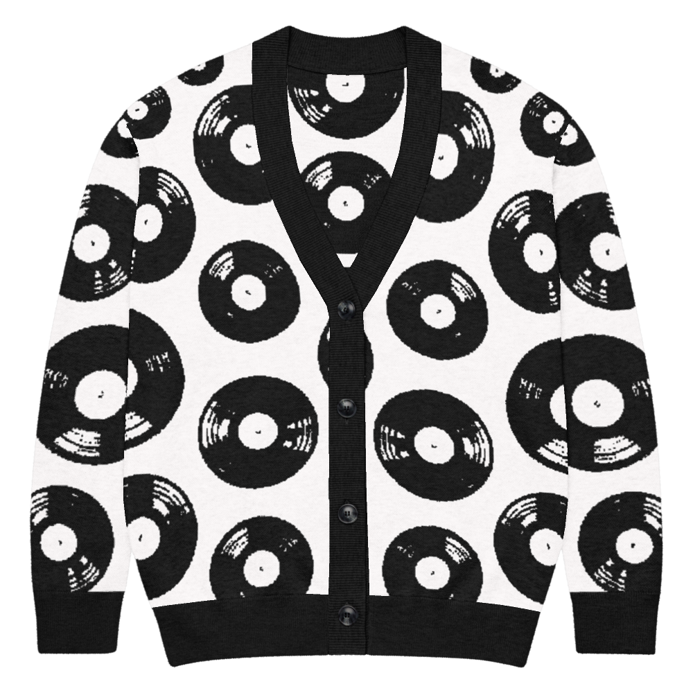 DISKI - B&W - KNITTED CARDIGAN