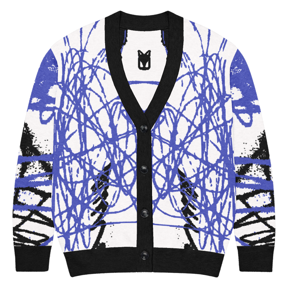 SNAP - BLUE - KNITTED CARDIGAN