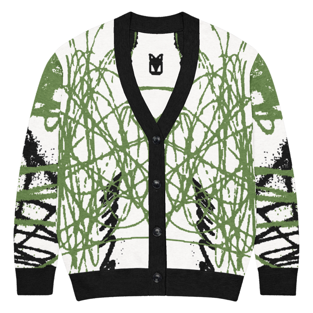 SNAP - GREEN - KNITTED CARDIGAN