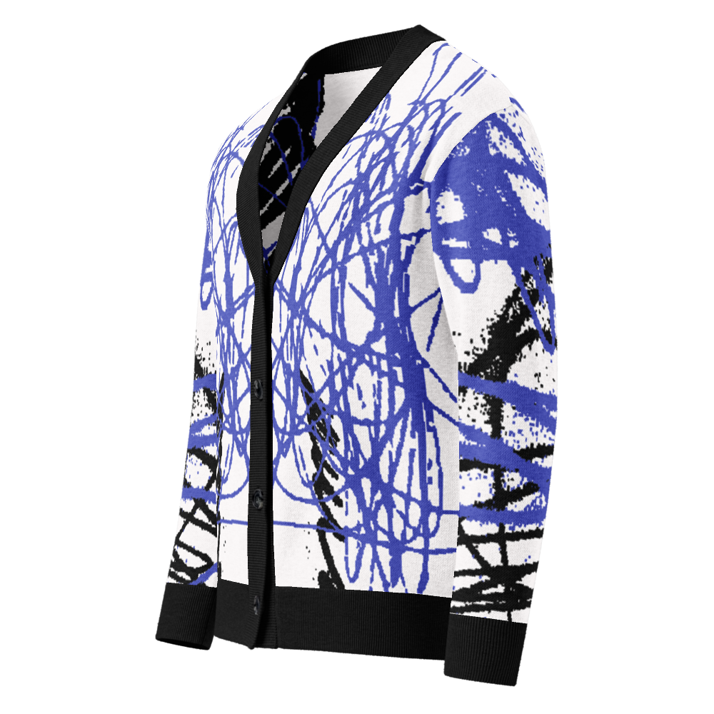 SNAP - BLUE - KNITTED CARDIGAN