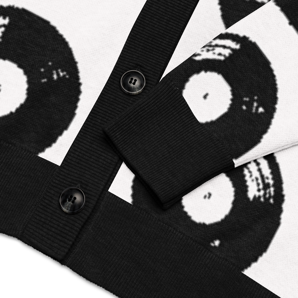 DISKI - B&W - KNITTED CARDIGAN