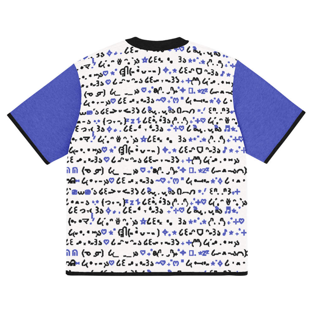 QWERTY - BLUE - KNITTED T-SHIRT