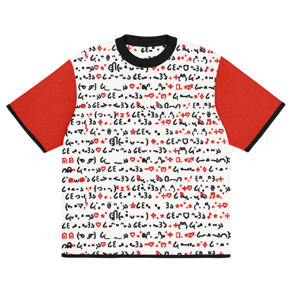 QWERTY - RED - KNITTED T-SHIRT