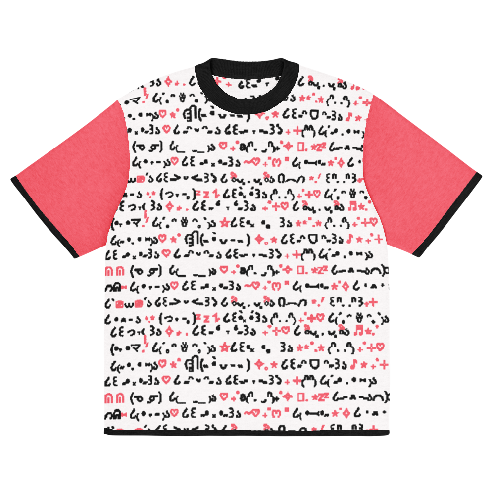 QWERTY - PINK - KNITTED T-SHIRT