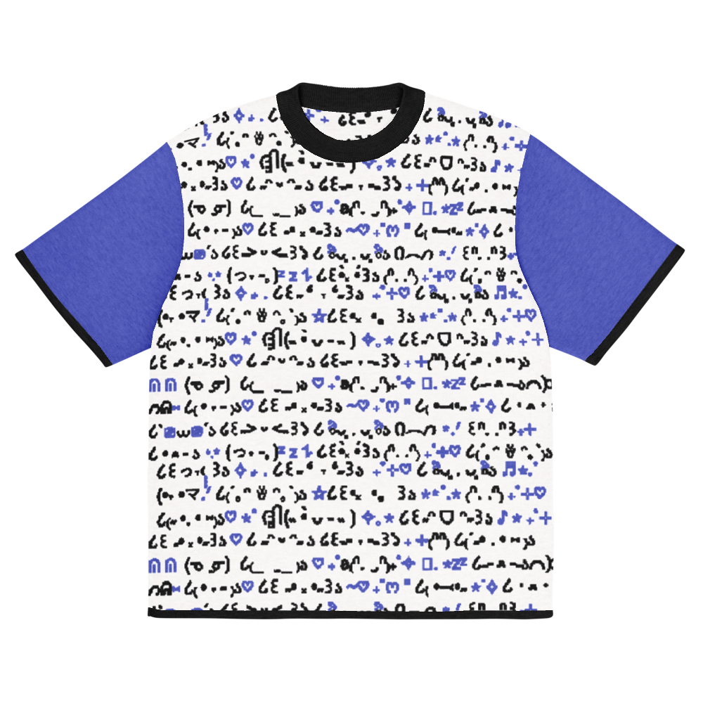 QWERTY - BLUE - KNITTED T-SHIRT