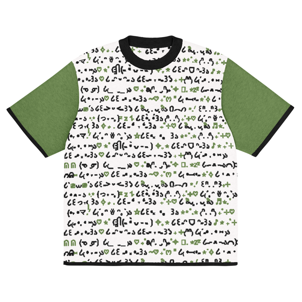 QWERTY - GREEN - KNITTED T-SHIRT