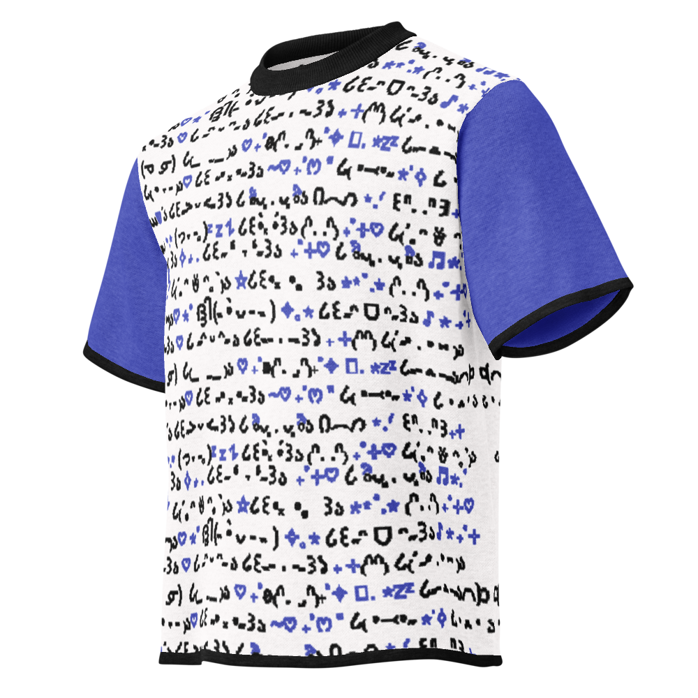 QWERTY - BLUE - KNITTED T-SHIRT
