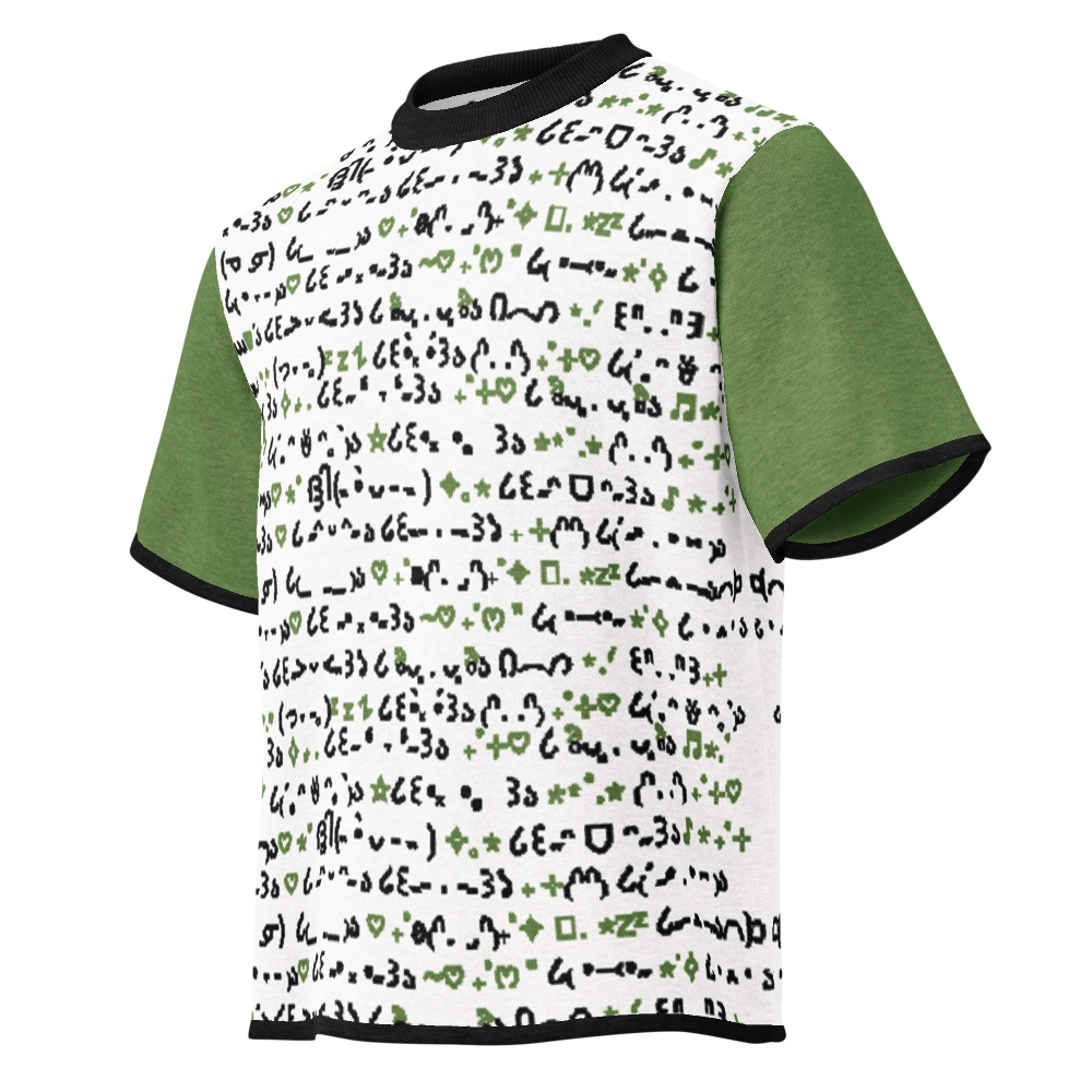 QWERTY - GREEN - KNITTED T-SHIRT