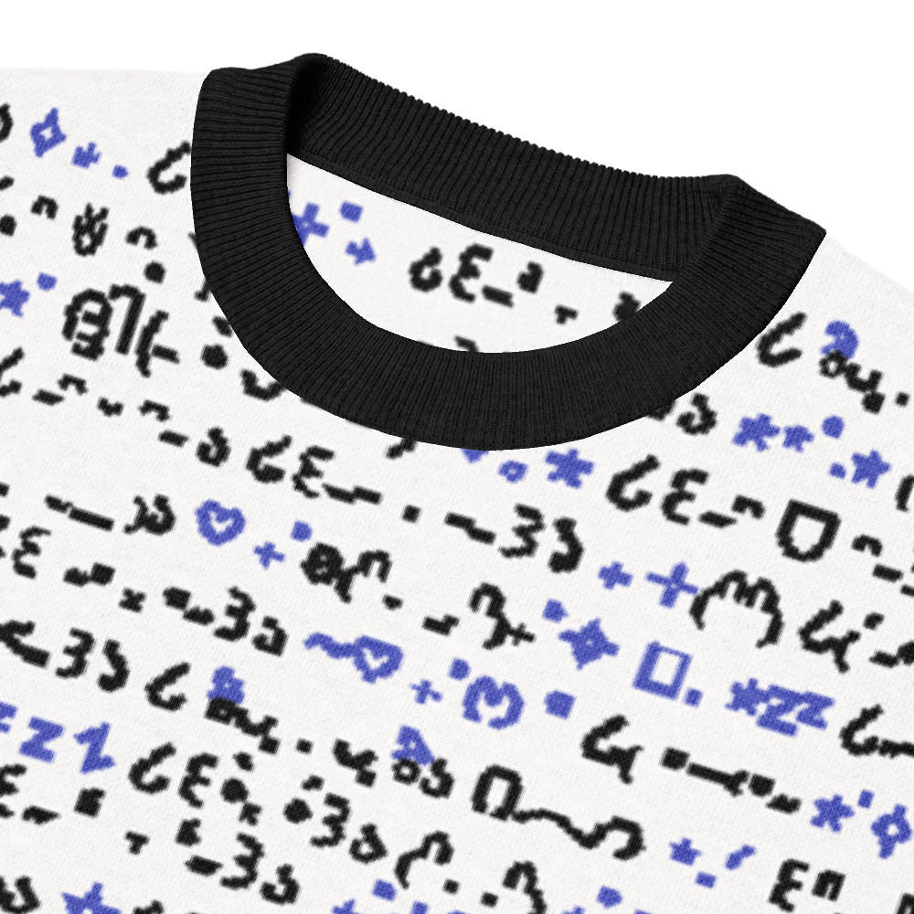 QWERTY - BLUE - KNITTED T-SHIRT