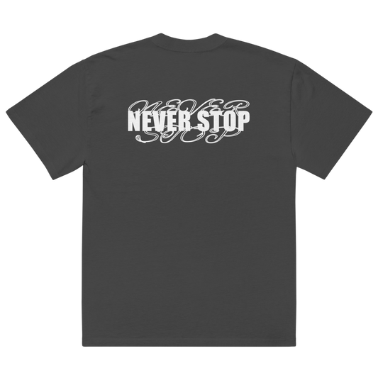 NEVER STOP - BLACK - T-SHIRT