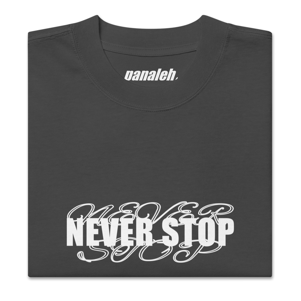 NEVER STOP - BLACK - T-SHIRT