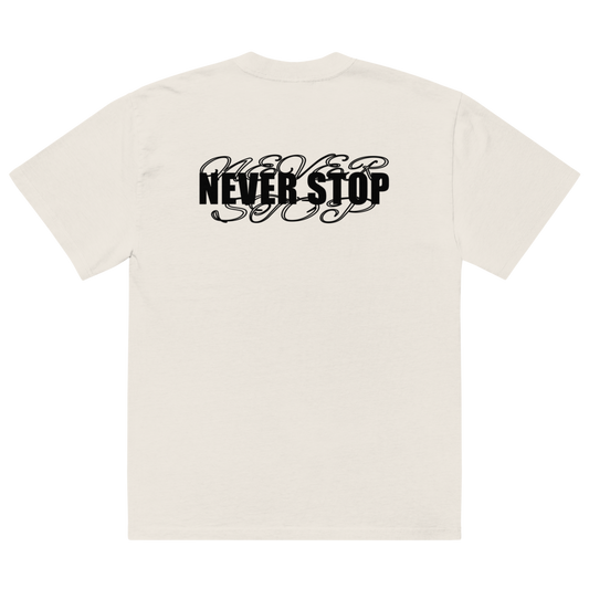 NEVER STOP - WHITE - T-SHIRT