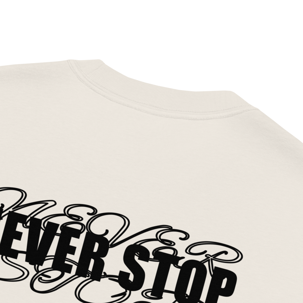 NEVER STOP - WHITE - T-SHIRT