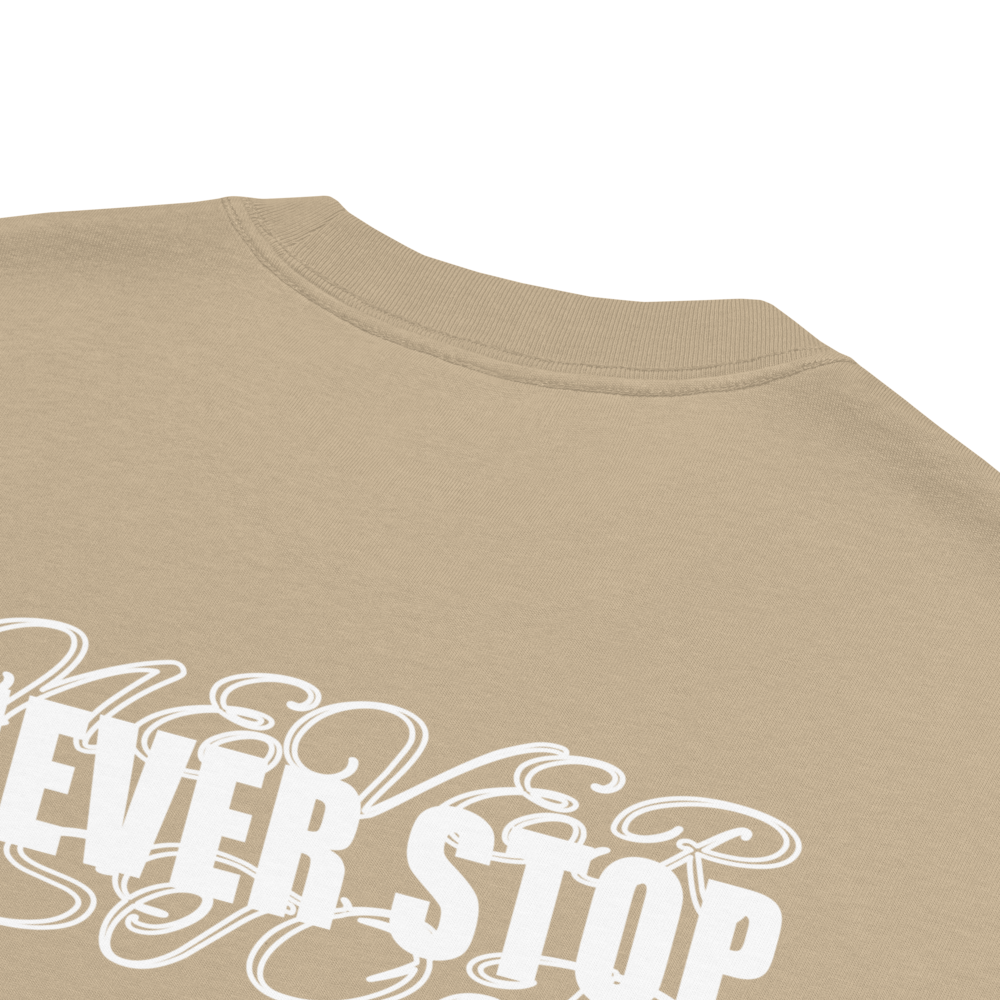 NEVER STOP - BEIGE - T-SHIRT