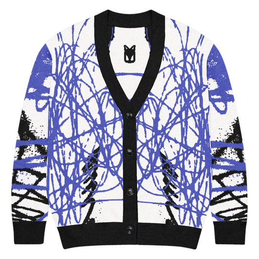 SNAP - BLUE - KNITTED CARDIGAN