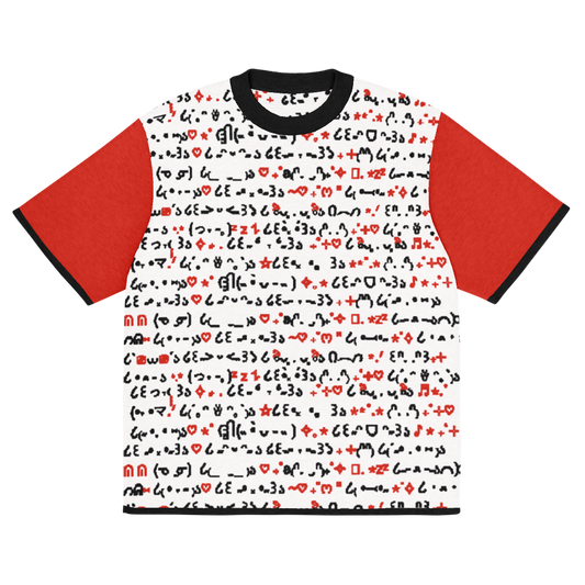 QWERTY - RED - KNITTED T-SHIRT