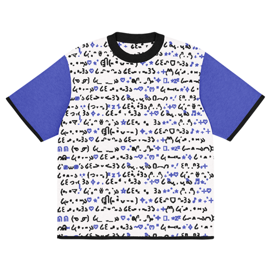 QWERTY - BLUE - KNITTED T-SHIRT
