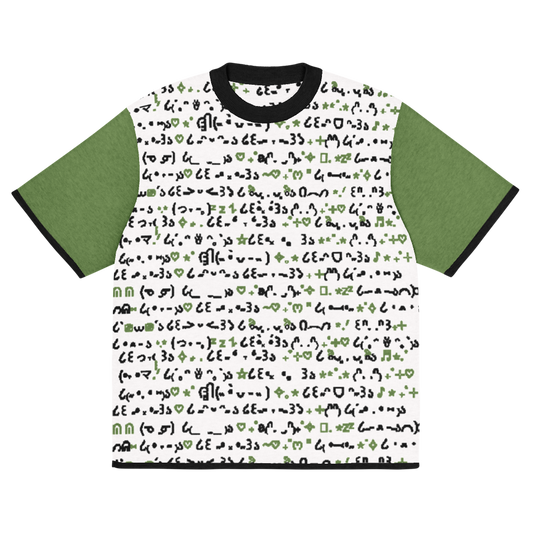 QWERTY - GREEN - KNITTED T-SHIRT